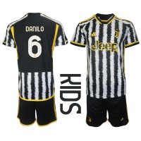 Camisa de Futebol Juventus Danilo Luiz #6 Equipamento Principal Infantil 2023-24 Manga Curta (+ Calças curtas)